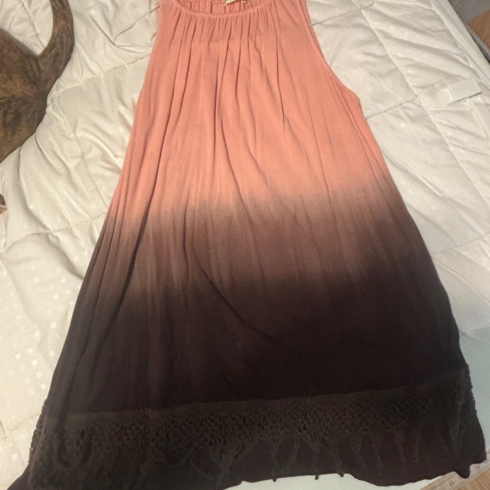 Altar'd State Peach Pleated Skirt